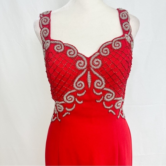 Vintage Red Evening Gown - Picture 3 of 8